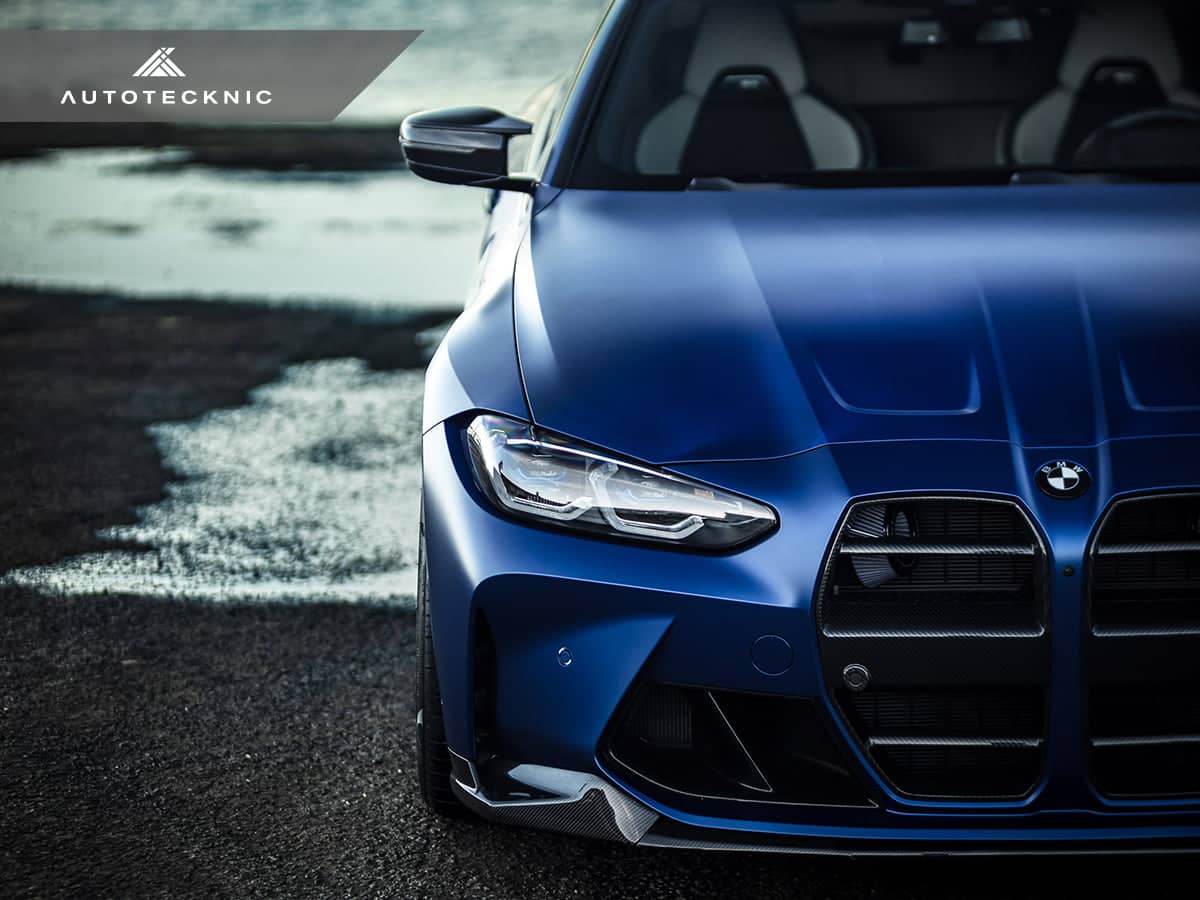 Kies-Motorsports AutoTecknic USA AutoTecknic Dry Carbon Podium V1 Front Grille Set - G80 M3 | G82/ G83 M4