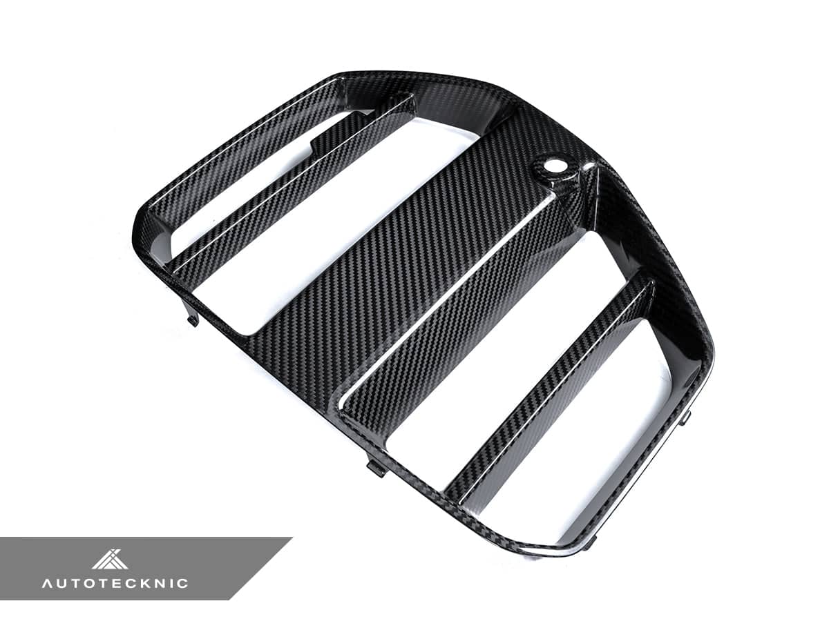 Kies-Motorsports AutoTecknic USA AutoTecknic Dry Carbon Podium V1 Front Grille Set - G80 M3 | G82/ G83 M4