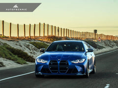 Kies-Motorsports AutoTecknic USA AutoTecknic Dry Carbon Podium V1 Front Grille Set - G80 M3 | G82/ G83 M4