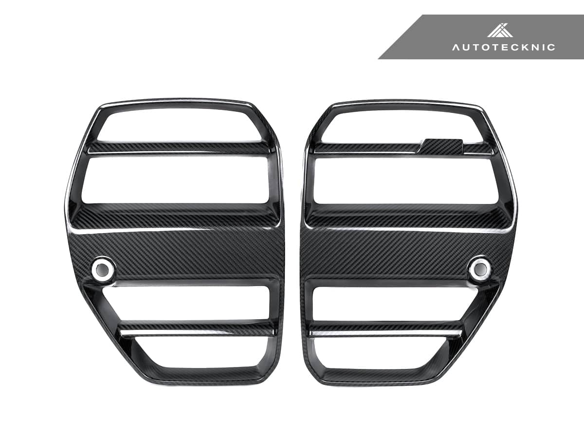 Kies-Motorsports AutoTecknic USA AutoTecknic Dry Carbon Podium V1 Front Grille Set - G80 M3 | G82/ G83 M4 Main image
