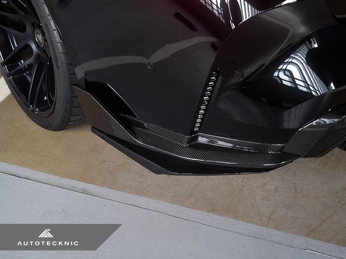 Kies-Motorsports AutoTecknic USA AutoTecknic Dry Carbon Rear Splitter Winglet Set - G80/ G81 M3 | G82/ G83 M4