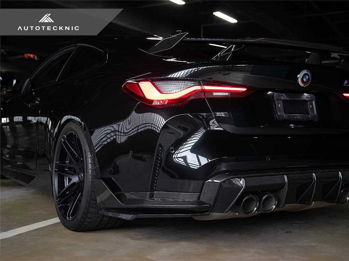 Kies-Motorsports AutoTecknic USA AutoTecknic Dry Carbon Rear Splitter Winglet Set - G80/ G81 M3 | G82/ G83 M4