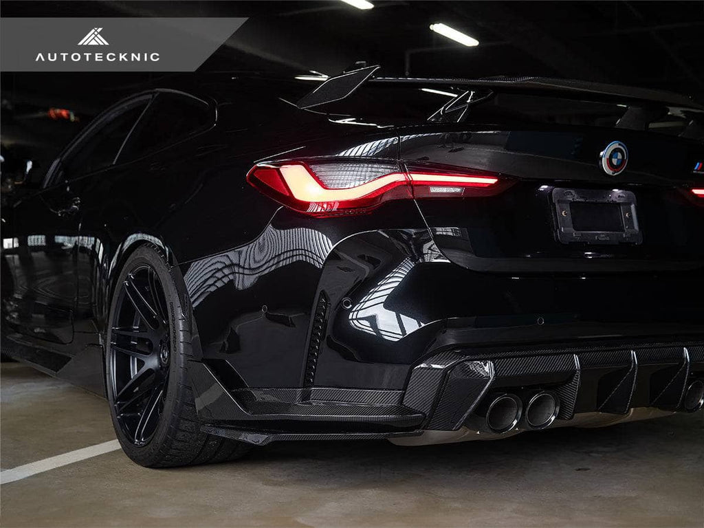 Kies-Motorsports AutoTecknic USA AutoTecknic Dry Carbon Rear Splitter Winglet Set - G80/ G81 M3 | G82/ G83 M4