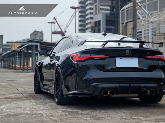 Kies-Motorsports AutoTecknic USA AutoTecknic Dry Carbon Rear Splitter Winglet Set - G80/ G81 M3 | G82/ G83 M4