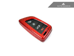 Kies-Motorsports AutoTecknic USA AutoTecknic Dry Carbon Remote Key Case - A90/ A91 Supra 2020-Up A90/ A91 Supra 2020-Up / Red Carbon