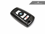 Kies-Motorsports AutoTecknic USA AutoTecknic Dry Carbon Remote Key Case - BMW F22/ F23 2-Series F22/ F23 2-Series / Black Carbon (No Cutout Vent)