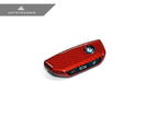 Kies-Motorsports AutoTecknic USA AutoTecknic Dry Carbon Remote Key Case - BMW G90/ G99 M5 / Red Carbon