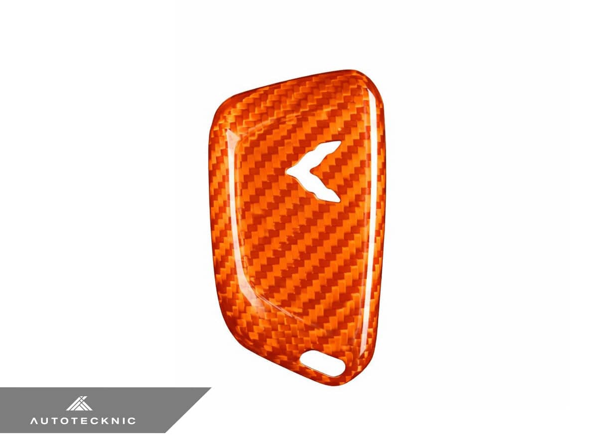 Kies-Motorsports AutoTecknic USA AutoTecknic Dry Carbon Remote Key Case - C8 Corvette Orange Carbon