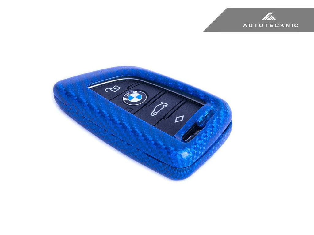 Kies-Motorsports AutoTecknic USA AutoTecknic Dry Carbon Remote Key Case - F95 X5M | F96 X6M F95 X5M / Blue Carbon