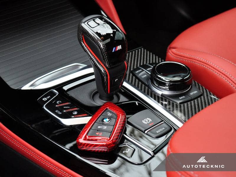 Kies-Motorsports AutoTecknic USA AutoTecknic Dry Carbon Remote Key Case - F95 X5M | F96 X6M F95 X5M / Red Carbon