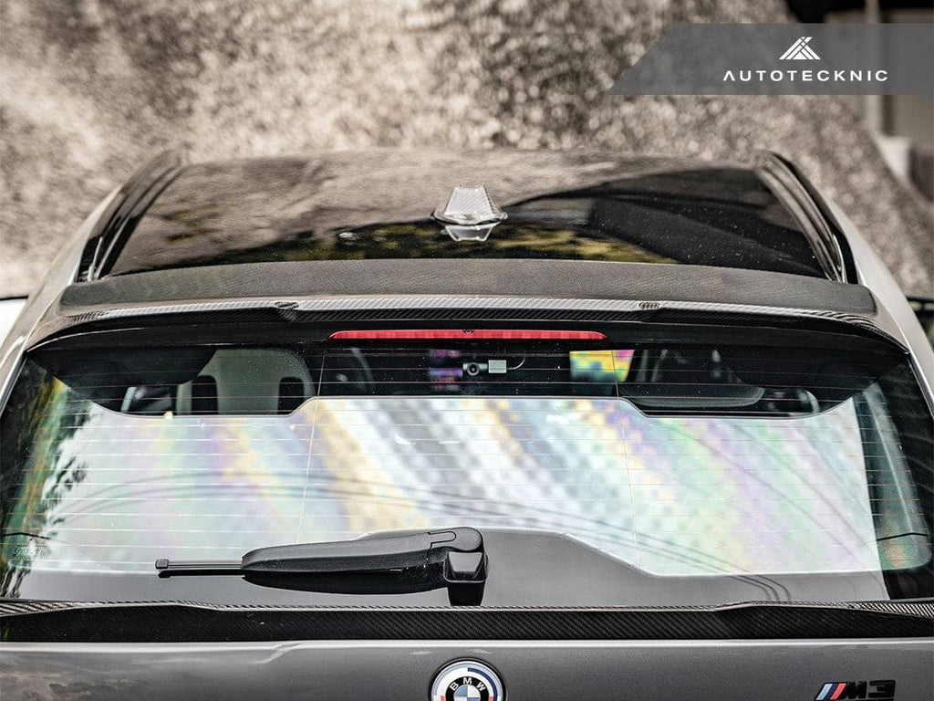 Kies-Motorsports AutoTecknic USA AutoTecknic Dry Carbon Roof Spoiler Add-On - G81 M3