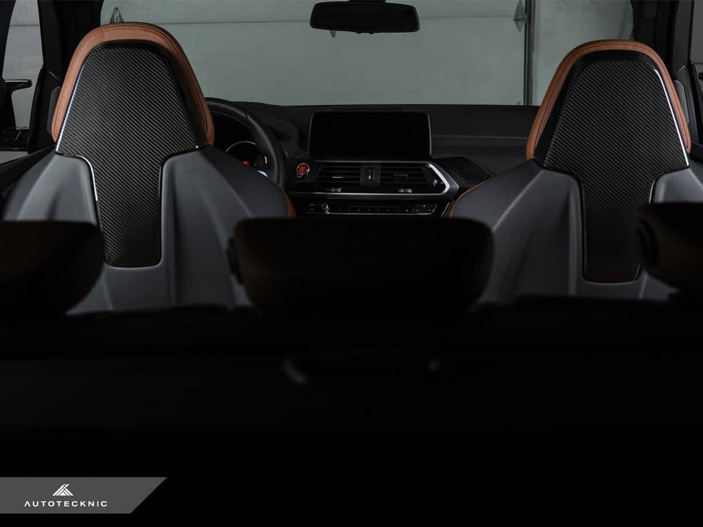 Kies-Motorsports AutoTecknic USA AutoTecknic Dry Carbon Seat Back Cover Set - F97 X3M | F98 X4M