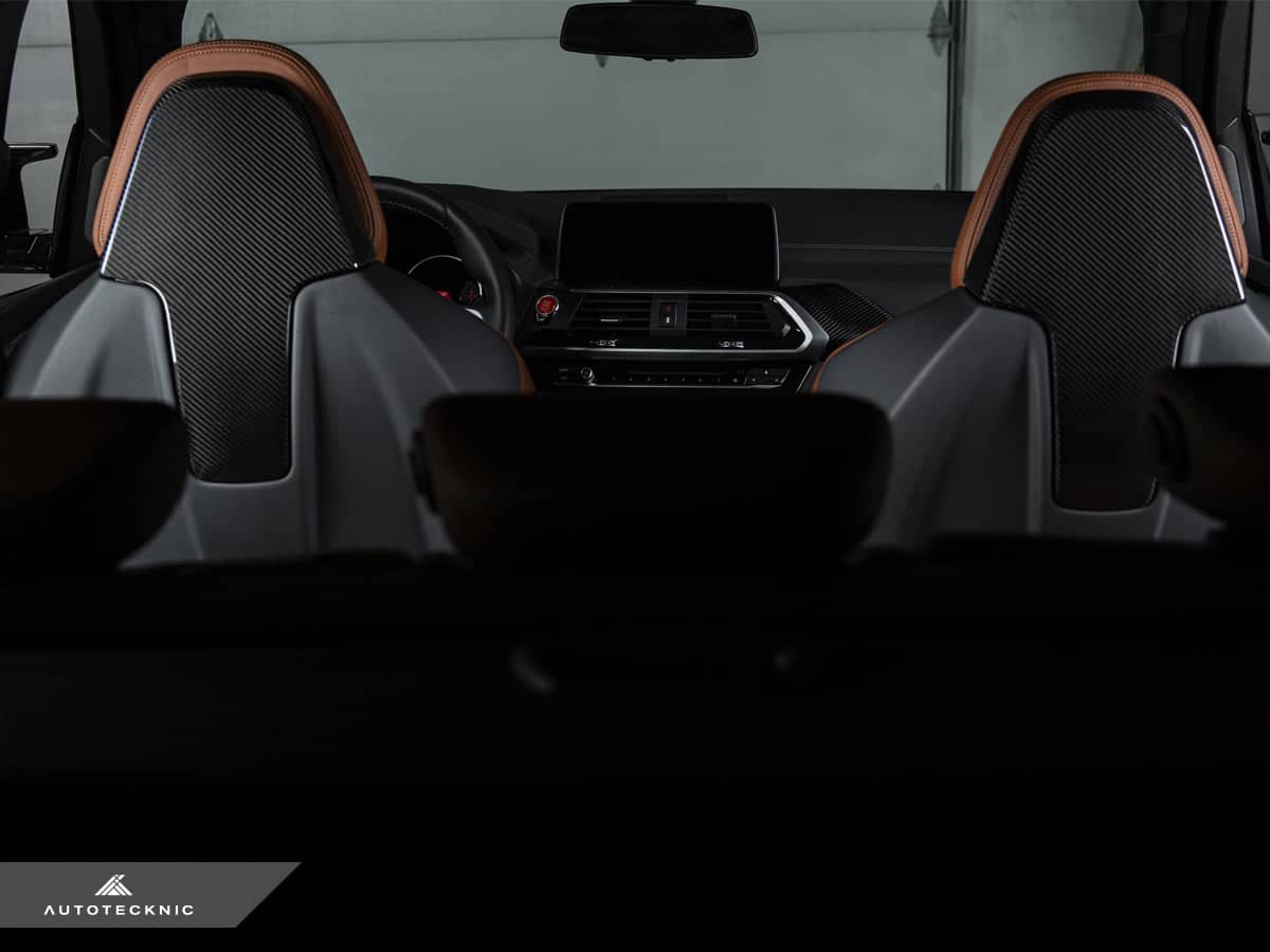Kies-Motorsports AutoTecknic USA AutoTecknic Dry Carbon Seat Back Cover Set - F97 X3M | F98 X4M