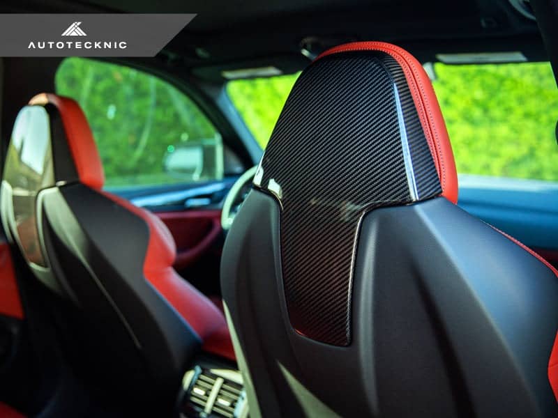 Kies-Motorsports AutoTecknic USA AutoTecknic Dry Carbon Seat Back Cover Set - F97 X3M | F98 X4M