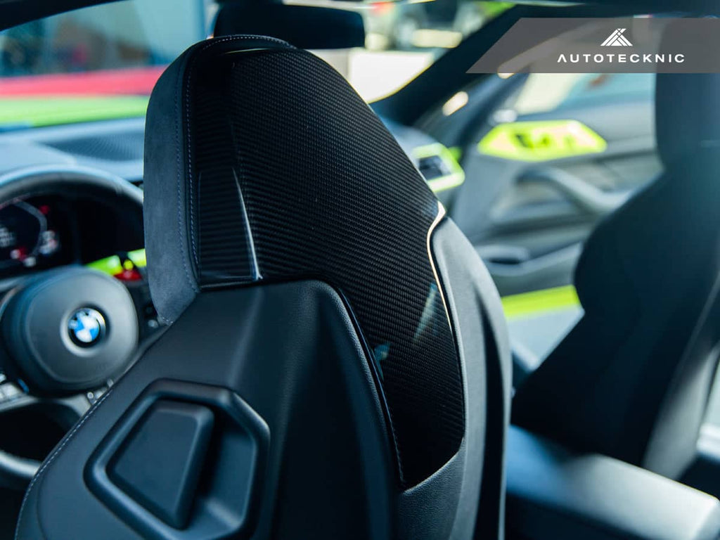 Kies-Motorsports AutoTecknic USA AutoTecknic Dry Carbon Seat Back Cover Set - G80 M3 | G82 M4