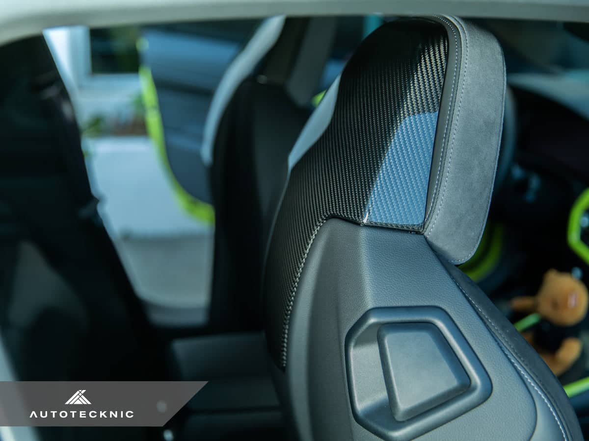 Kies-Motorsports AutoTecknic USA AutoTecknic Dry Carbon Seat Back Cover Set - G80 M3 | G82 M4