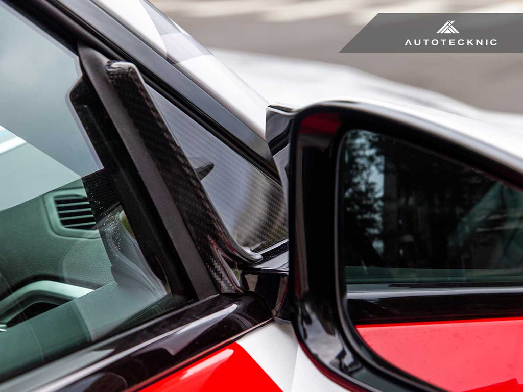 Kies-Motorsports AutoTecknic USA AutoTecknic Dry Carbon Side Mirror Wind Deflector Set - G87 M2