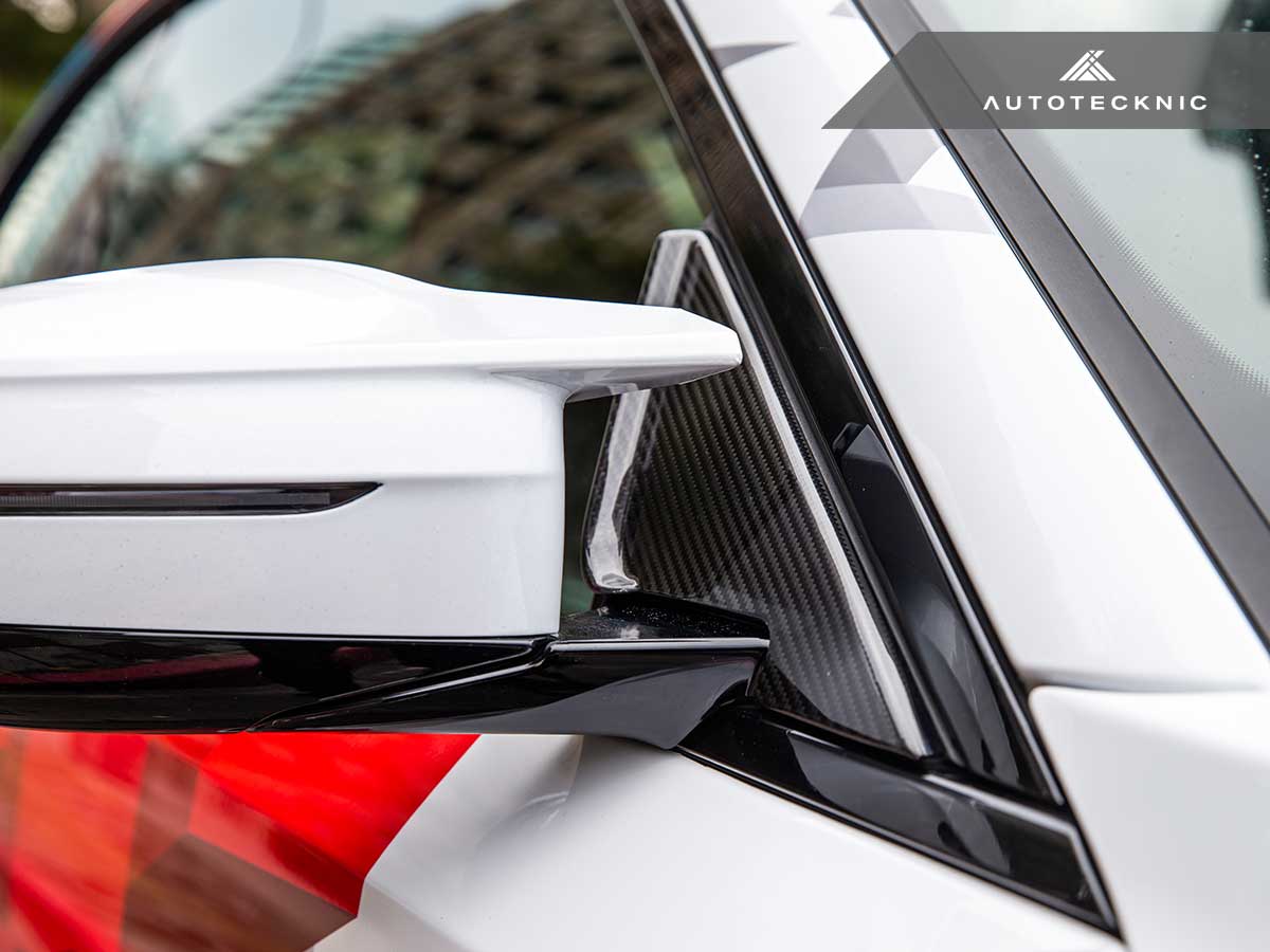 Kies-Motorsports AutoTecknic USA AutoTecknic Dry Carbon Side Mirror Wind Deflector Set - G87 M2