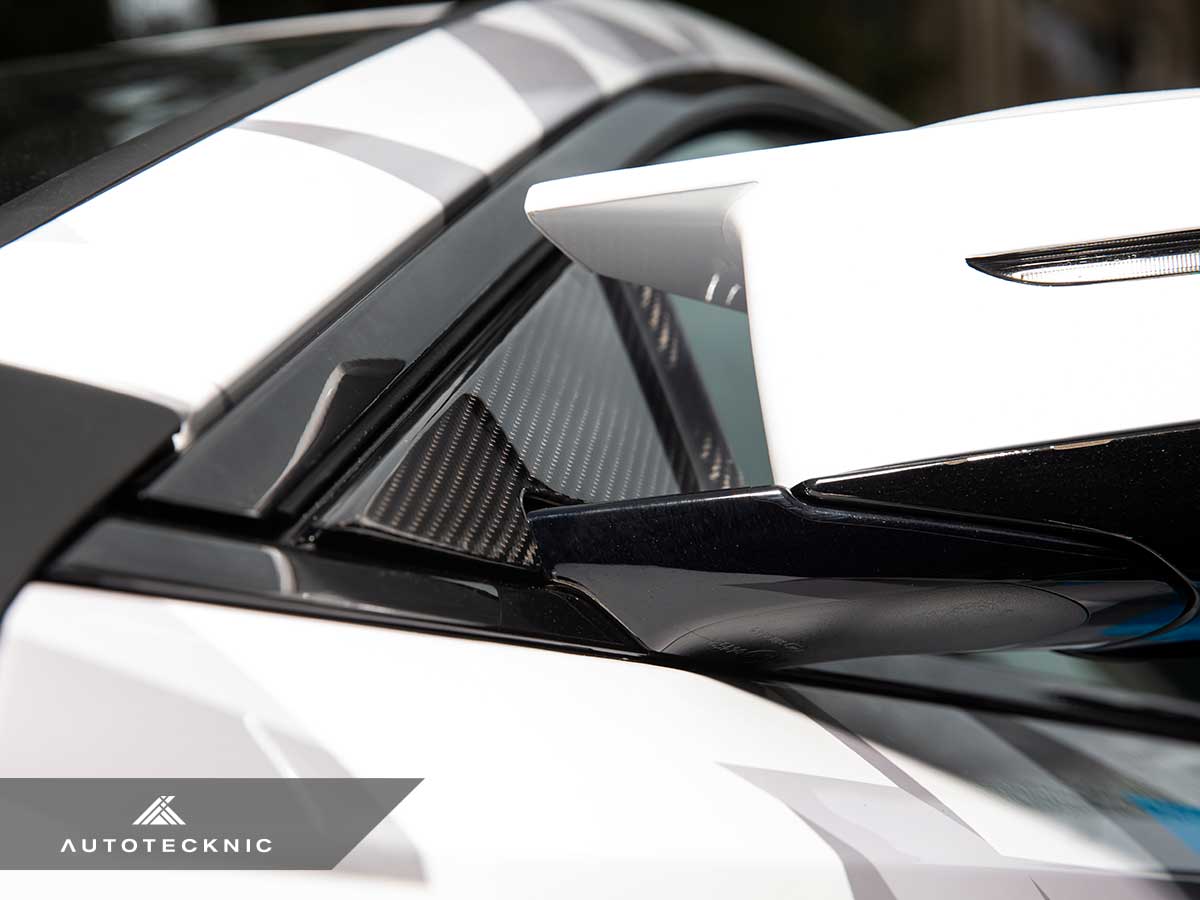 Kies-Motorsports AutoTecknic USA AutoTecknic Dry Carbon Side Mirror Wind Deflector Set - G87 M2