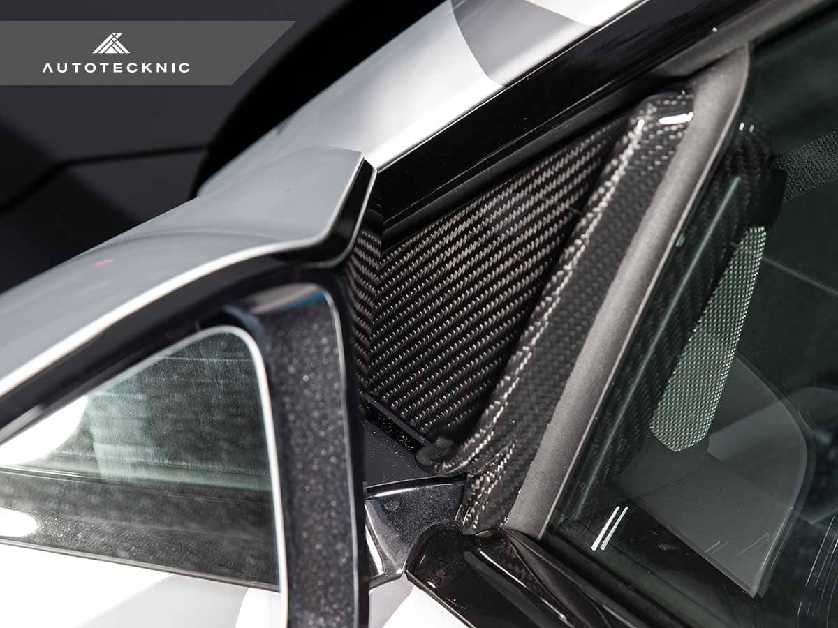 Kies-Motorsports AutoTecknic USA AutoTecknic Dry Carbon Side Mirror Wind Deflector Set - G87 M2