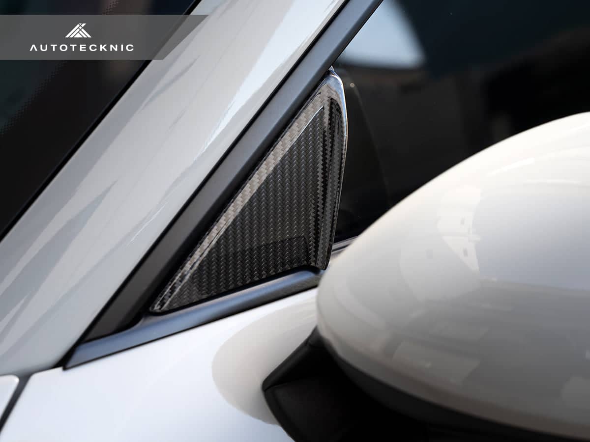 Kies-Motorsports AutoTecknic USA AutoTecknic Dry Carbon Side Mirror Wind Deflector Set - Porsche 991 | 981 | 718