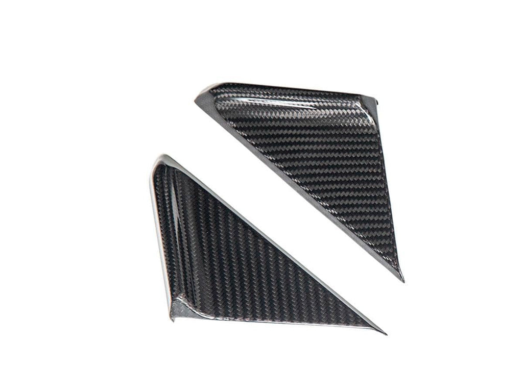 Kies-Motorsports AutoTecknic USA AutoTecknic Dry Carbon Side Mirror Wind Deflector Set - Porsche 992