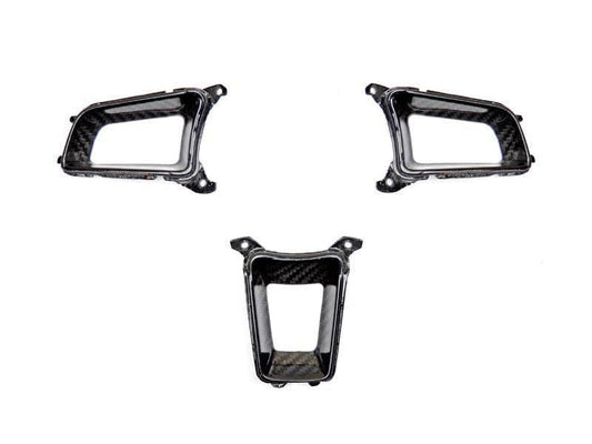 Kies-Motorsports AutoTecknic USA AutoTecknic Dry Carbon Steering Wheel Spoke Trim Set - Porsche 991/ 981/ 718