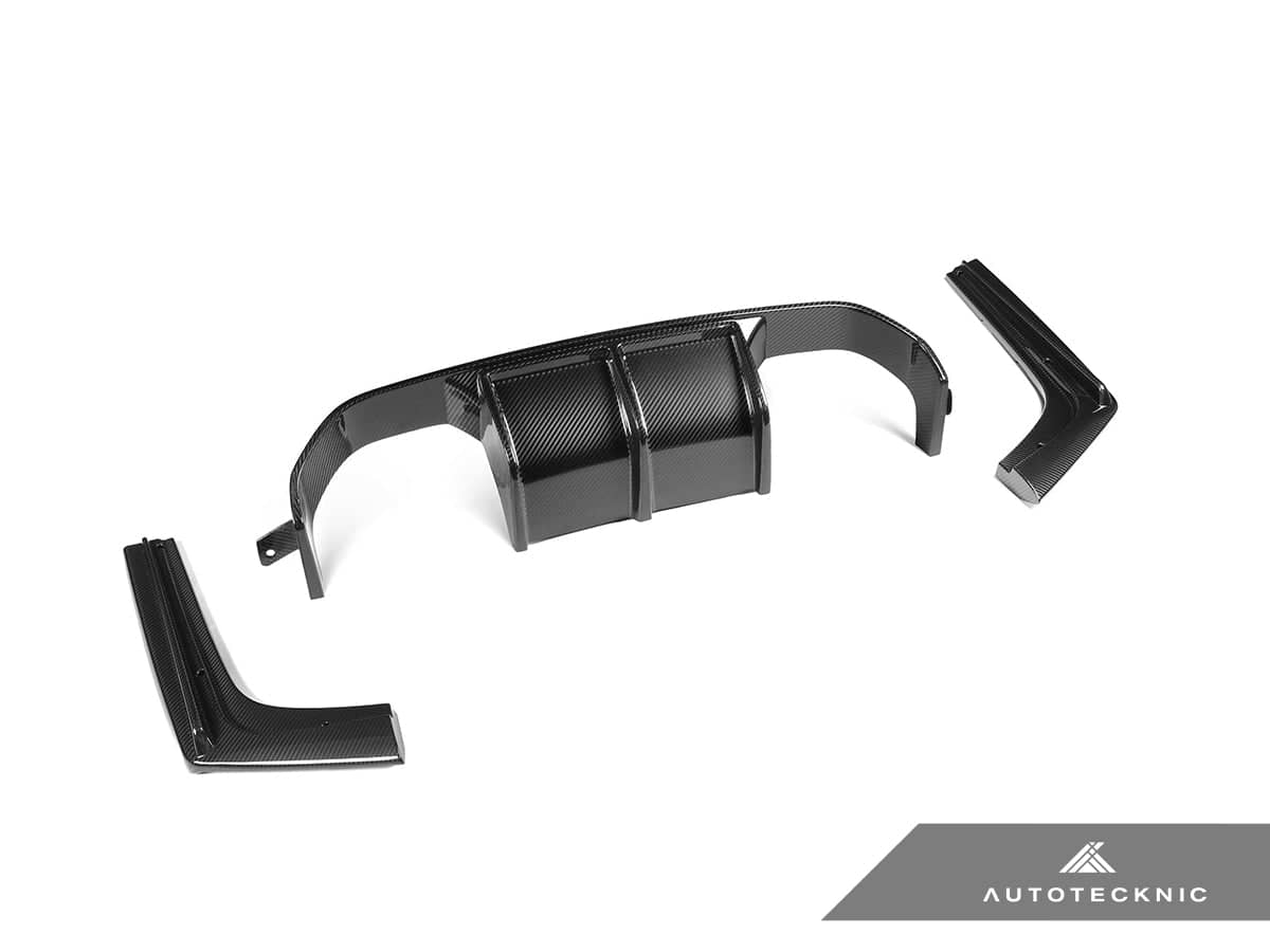 Kies-Motorsports AutoTecknic USA AutoTecknic Dry Carbon Versus Rear Diffuser Set - F80 M3 | F82/ F83 M4