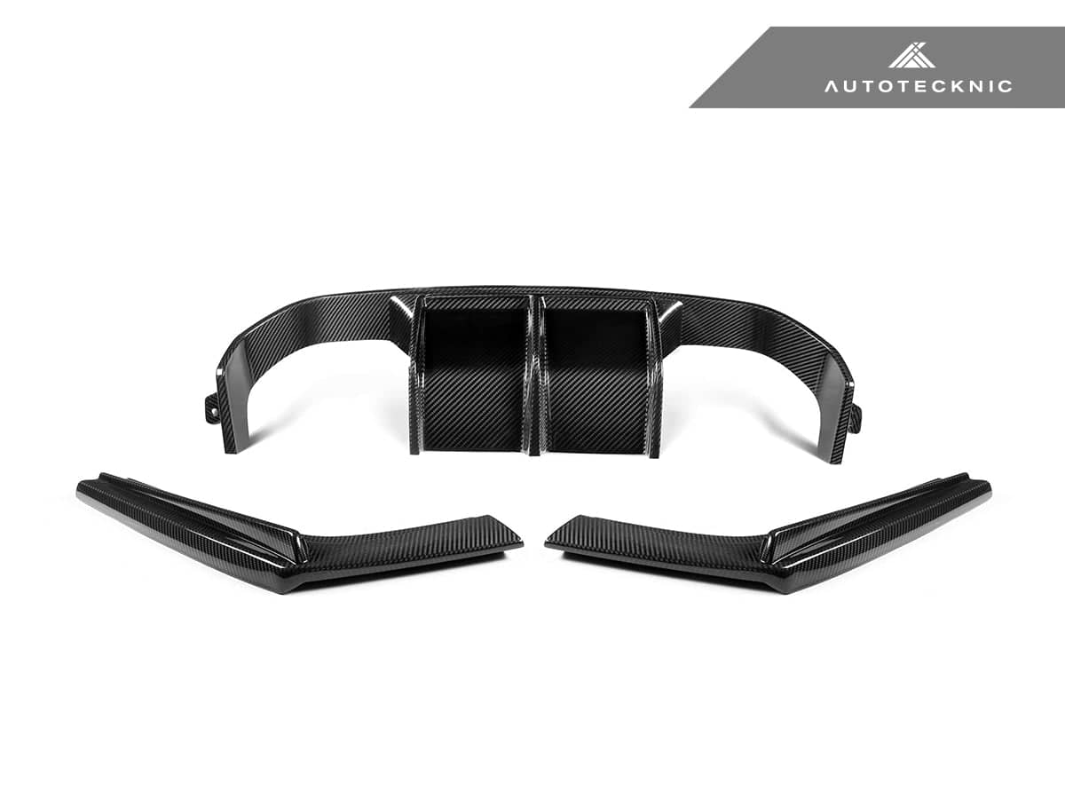 Kies-Motorsports AutoTecknic USA AutoTecknic Dry Carbon Versus Rear Diffuser Set - F80 M3 | F82/ F83 M4 Main image
