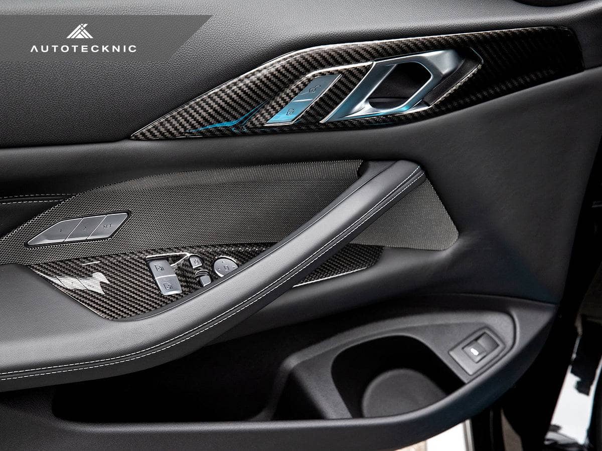 Kies-Motorsports AutoTecknic USA AutoTecknic Dry Carbon Window Switch Panel Trim Set - G22 4-Series