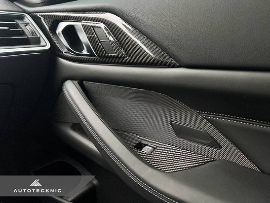 Kies-Motorsports AutoTecknic USA AutoTecknic Dry Carbon Window Switch Panel Trim Set - G82 M4