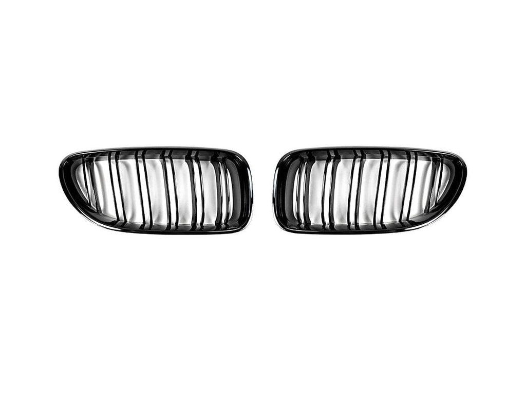Kies-Motorsports AutoTecknic USA AutoTecknic Dual-Slat Glazing Black Front Grille Set - BMW F06 Gran Coupe | F12 Coupe | F13 Cabrio | 6-Series & M6