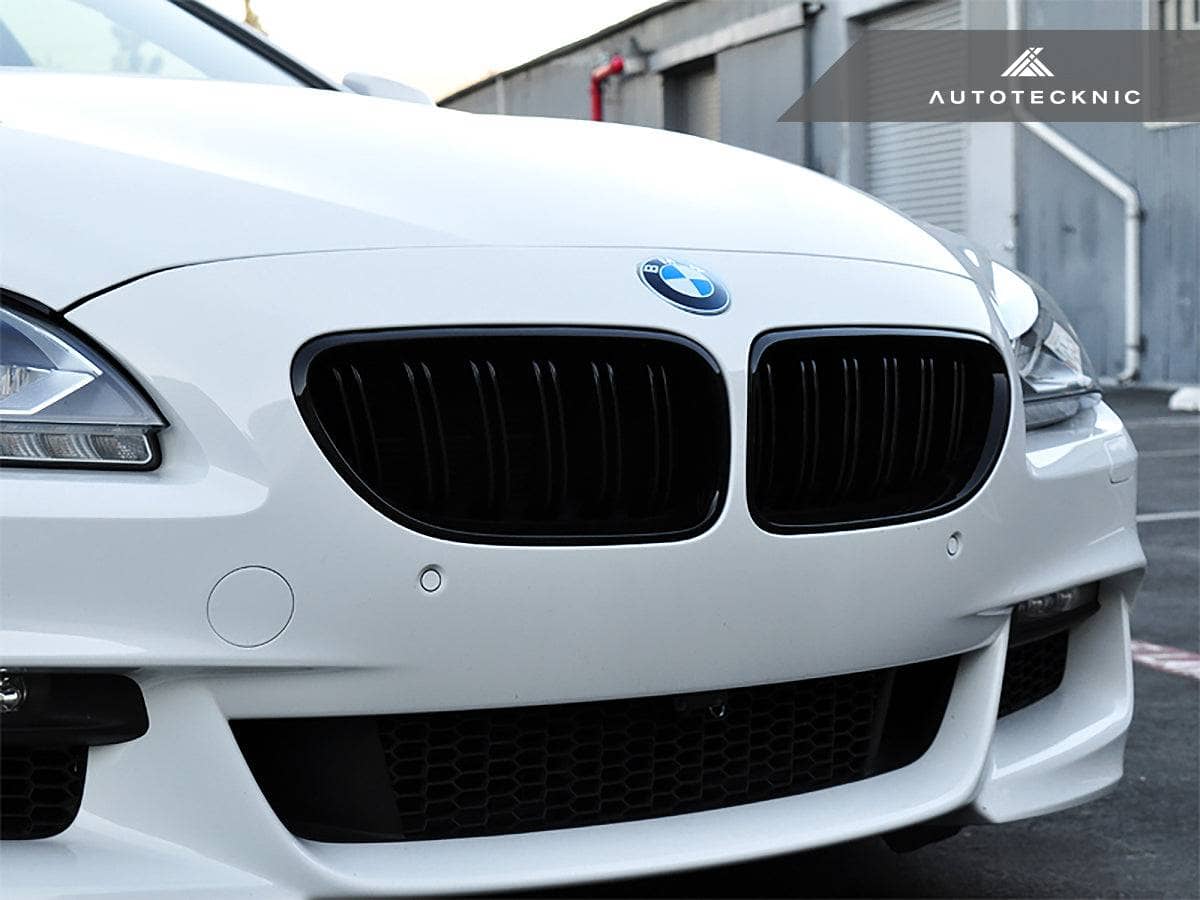 Kies-Motorsports AutoTecknic USA AutoTecknic Dual-Slat Glazing Black Front Grille Set - BMW F06 Gran Coupe | F12 Coupe | F13 Cabrio | 6-Series & M6