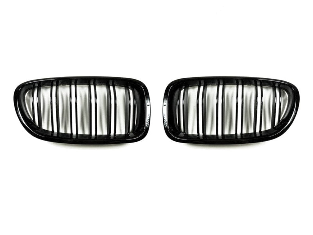 Kies-Motorsports AutoTecknic USA AutoTecknic Dual-Slat Glazing Black Front Grille Set - BMW F10 5-Series | M5