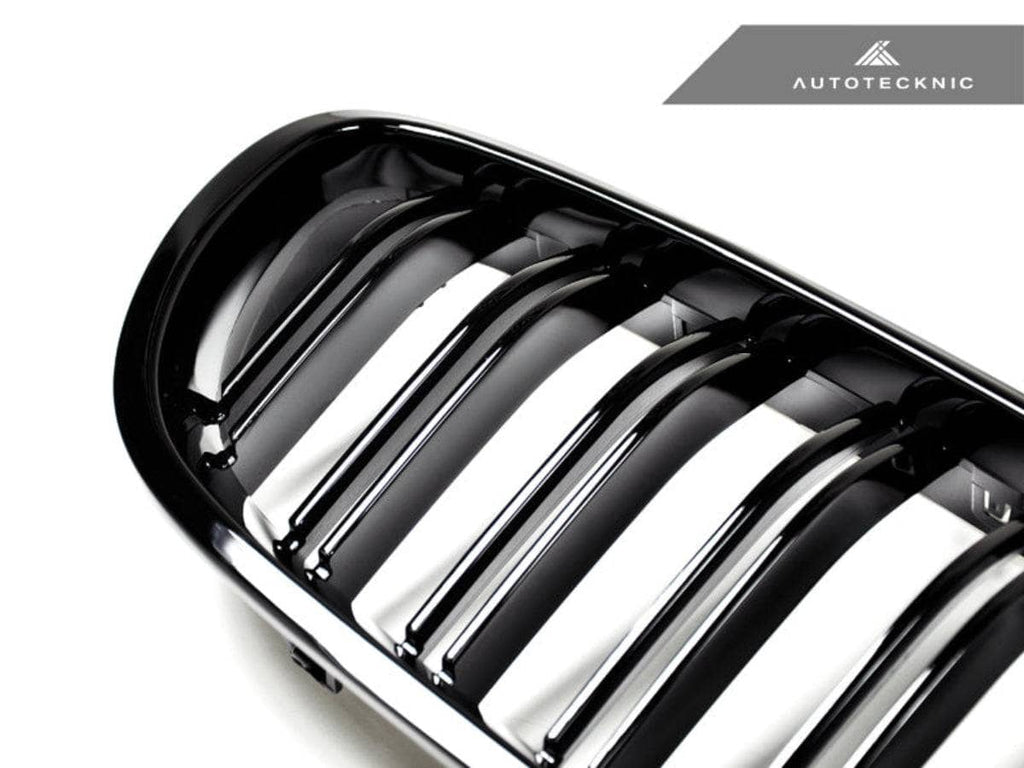 Kies-Motorsports AutoTecknic USA AutoTecknic Dual-Slat Glazing Black Front Grille Set - BMW F10 5-Series | M5
