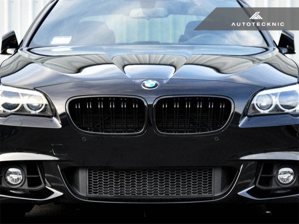 Kies-Motorsports AutoTecknic USA AutoTecknic Dual-Slat Glazing Black Front Grille Set - BMW F10 5-Series | M5