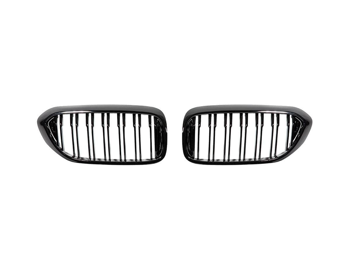 Kies-Motorsports AutoTecknic USA AutoTecknic Dual-Slat Glazing Black Front Grille Set - BMW G30 5-Series Pre-LCI
