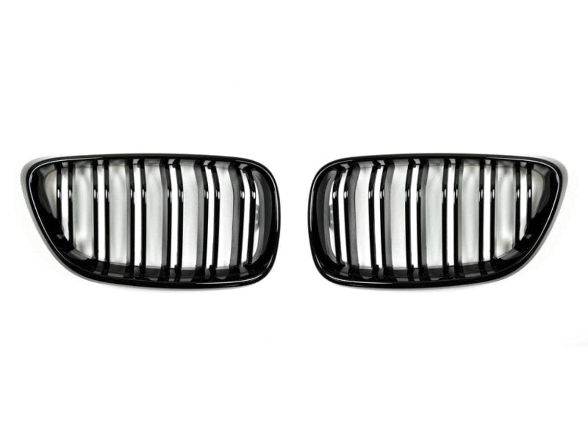 Kies-Motorsports AutoTecknic USA AutoTecknic Dual-Slat Glazing Black Front Grille Set - F22 2-Series | F87 M2