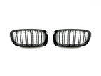 Kies-Motorsports AutoTecknic USA AutoTecknic Dual-Slat Glazing Black Front Grille Set - F30 3-Series