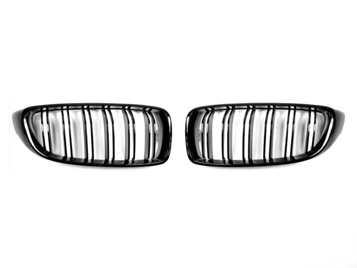 Kies-Motorsports AutoTecknic USA AutoTecknic Dual-Slat Glazing Black Front Grille Set - F32/ F36 4-Series | F80 M3 | F82 M4 Main image