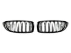 Kies-Motorsports AutoTecknic USA AutoTecknic Dual-Slat Glazing Black Front Grille Set - F32/ F36 4-Series | F80 M3 | F82 M4