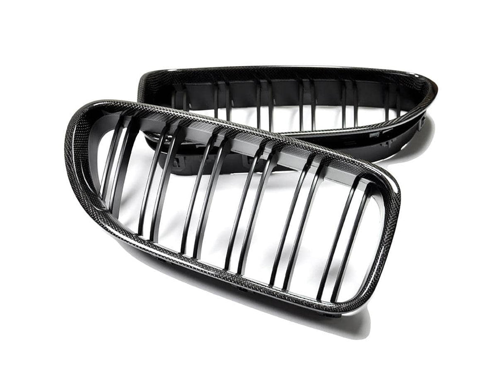 Kies-Motorsports AutoTecknic USA AutoTecknic Dual-Slats Carbon Fiber Front Grille Set - BMW F06 Gran Coupe | F12 Coupe | F13 Cabrio | 6-Series & M6