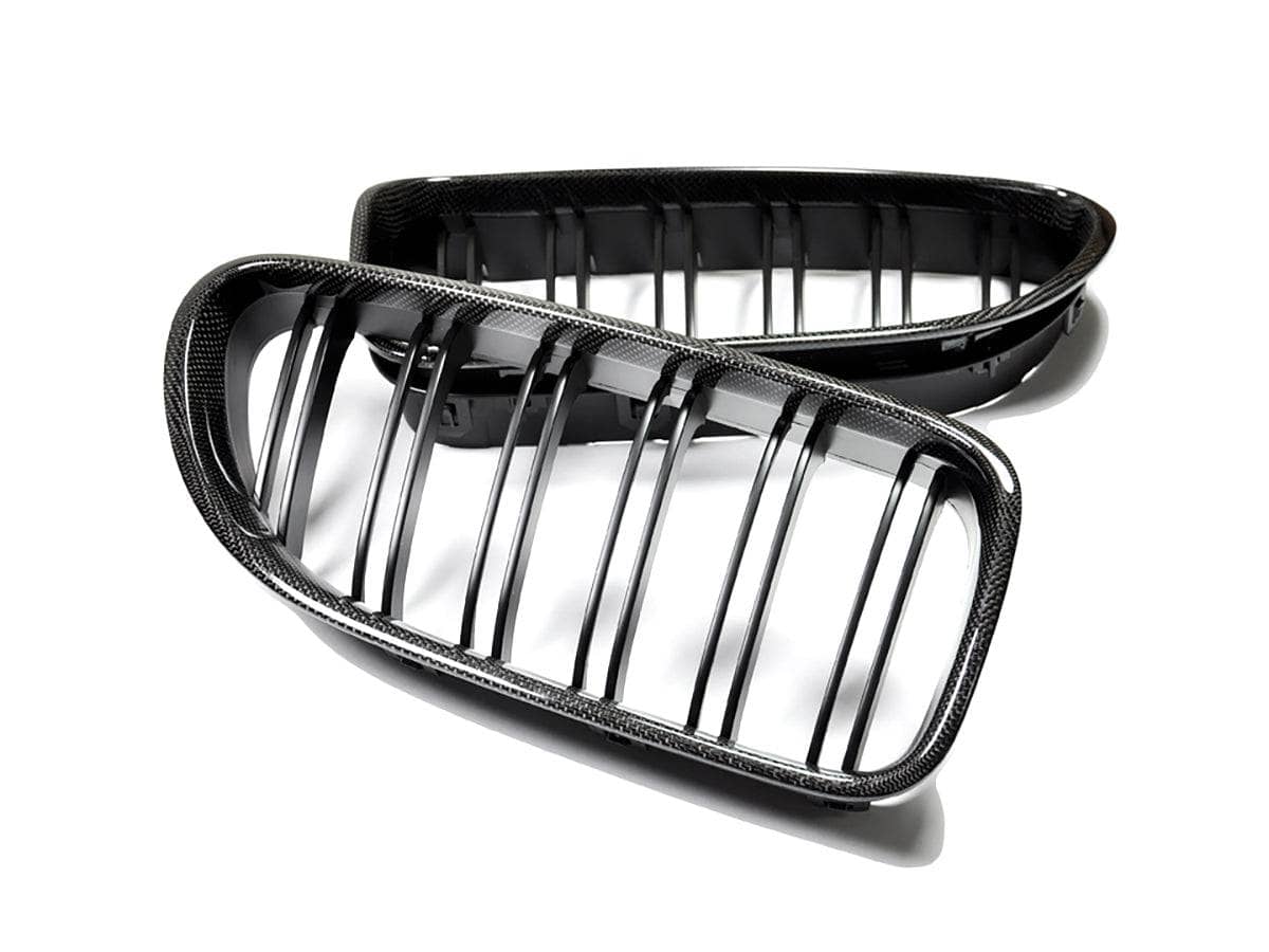 Kies-Motorsports AutoTecknic USA AutoTecknic Dual-Slats Carbon Fiber Front Grille Set - BMW F06 Gran Coupe | F12 Coupe | F13 Cabrio | 6-Series & M6