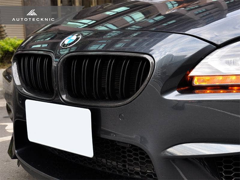 Kies-Motorsports AutoTecknic USA AutoTecknic Dual-Slats Carbon Fiber Front Grille Set - BMW F06 Gran Coupe | F12 Coupe | F13 Cabrio | 6-Series & M6