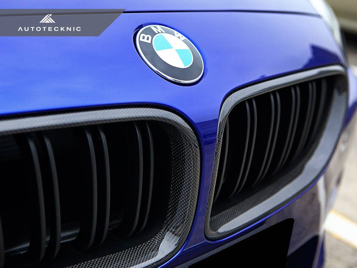 Kies-Motorsports AutoTecknic USA AutoTecknic Dual-Slats Carbon Fiber Front Grille Set - BMW F06 Gran Coupe | F12 Coupe | F13 Cabrio | 6-Series & M6