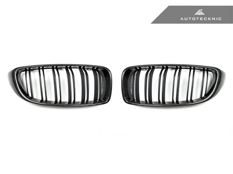 Kies-Motorsports AutoTecknic USA AutoTecknic Dual-Slats Carbon Fiber Front Grille Set - F32/ F36 4-Series | F80 M3 | F82 M4