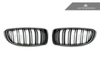 Kies-Motorsports AutoTecknic USA AutoTecknic Dual-Slats Carbon Fiber Front Grille Set - F32/ F36 4-Series | F80 M3 | F82 M4