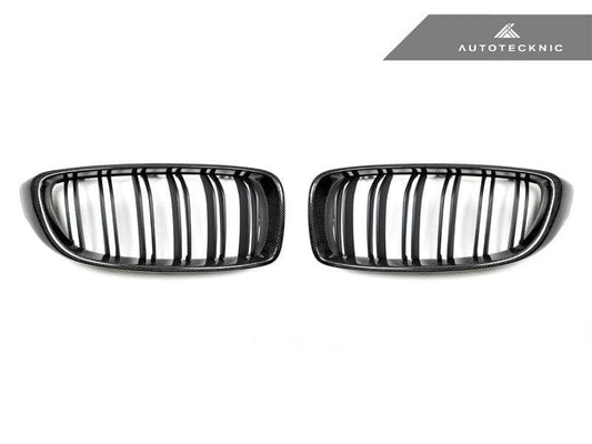 Kies-Motorsports AutoTecknic USA AutoTecknic Dual-Slats Carbon Fiber Front Grille Set - F32/ F36 4-Series | F80 M3 | F82 M4