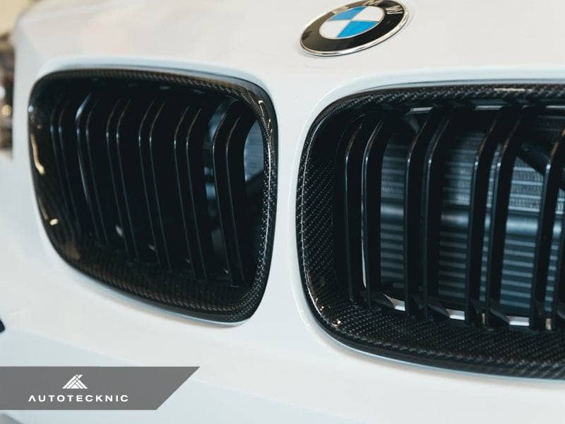 Kies-Motorsports AutoTecknic USA AutoTecknic Dual-Slats Carbon Fiber Front Grille Set - F87 M2 | F22 2-Series 2X2 Twill Weave
