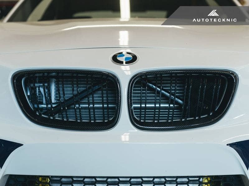 Kies-Motorsports AutoTecknic USA AutoTecknic Dual-Slats Carbon Fiber Front Grille Set - F87 M2 | F22 2-Series 2X2 Twill Weave